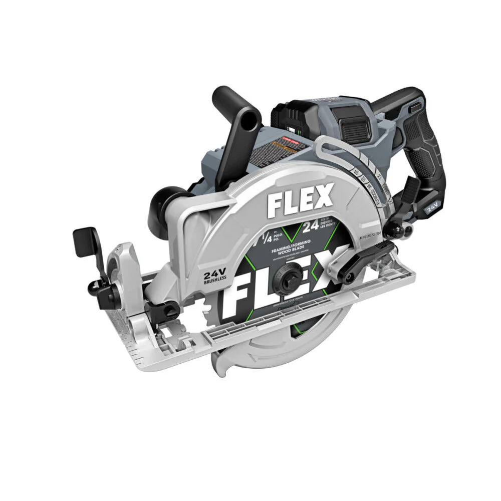 FLEX 24V Brushless Cordless 7-1/4-Inch Rear Handle Circular Saw Kit with 10.0Ah Stacked Lithium Battery and 280W Rapid Charger - Image 3