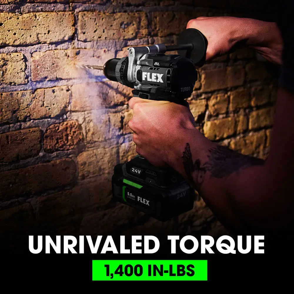 FLEX Hammer Drill with Turbo Mode and Quick Eject Impact Driver Kit - Image 3