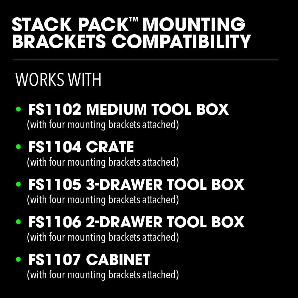 FLEX STACK PACK Storage System Mounting Brackets (4 Pack) - Image 5