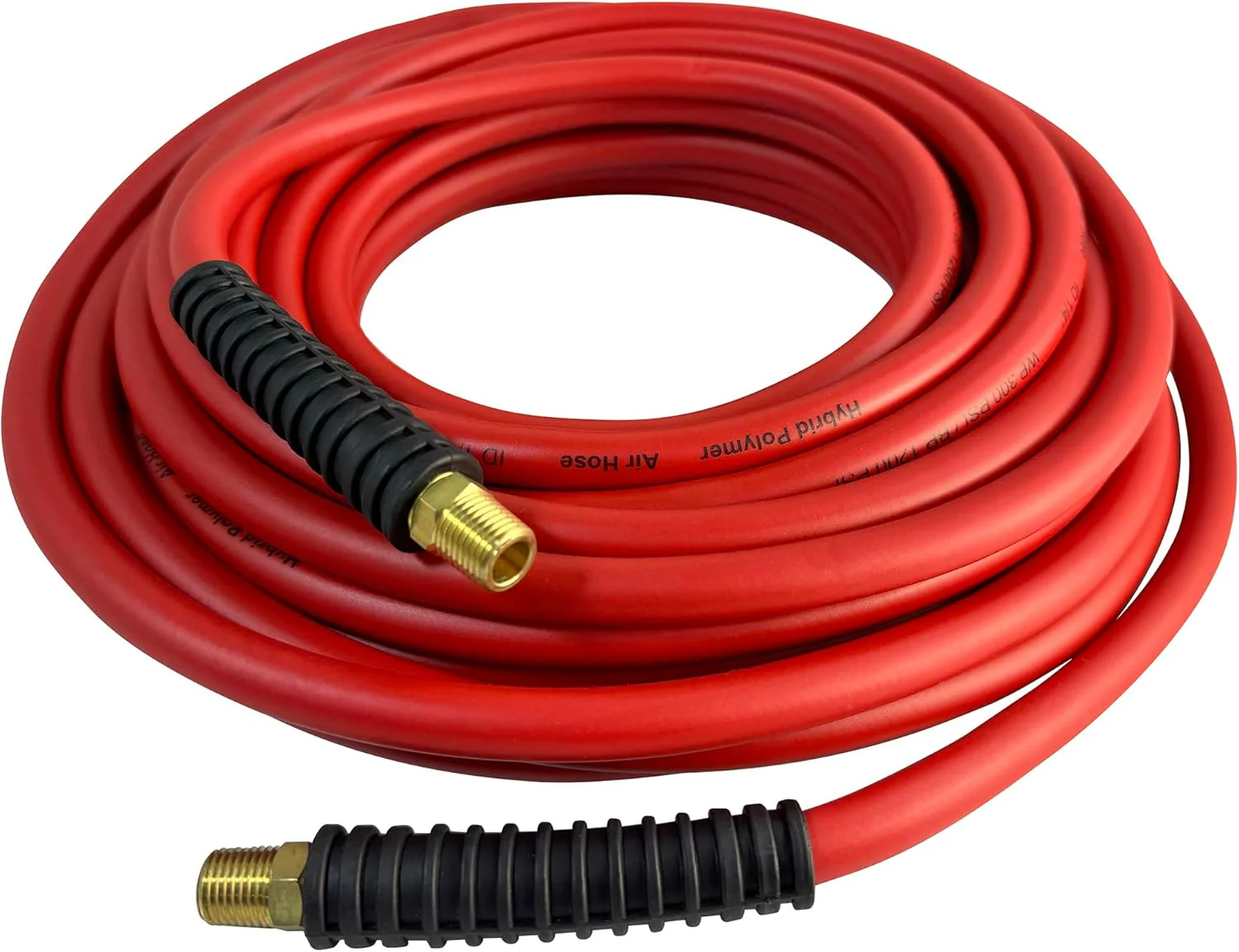 Flexon 1/4" x 50 ft Hybrid Air Hose – Flexible Polymer Construction, Solid Brass MNPT Fittings, Kink Resistant, Tangle Free, Burst Pressure 1200 PSI, Temperature Range -40°F to 160°F 50 ft 1/4 in - Image 3