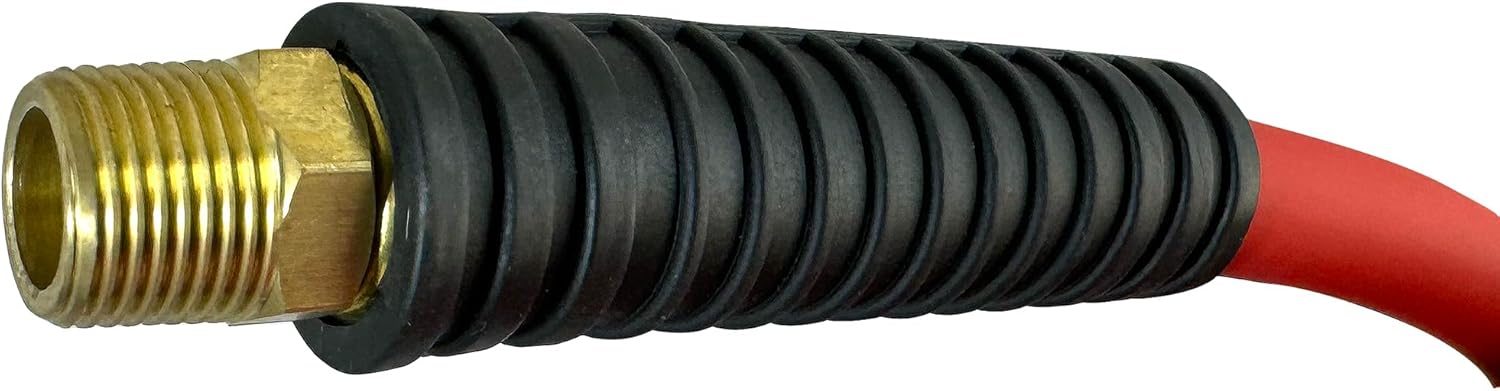 Flexon 1/4" x 50 ft Hybrid Air Hose – Flexible Polymer Construction, Solid Brass MNPT Fittings, Kink Resistant, Tangle Free, Burst Pressure 1200 PSI, Temperature Range -40°F to 160°F 50 ft 1/4 in - Image 5