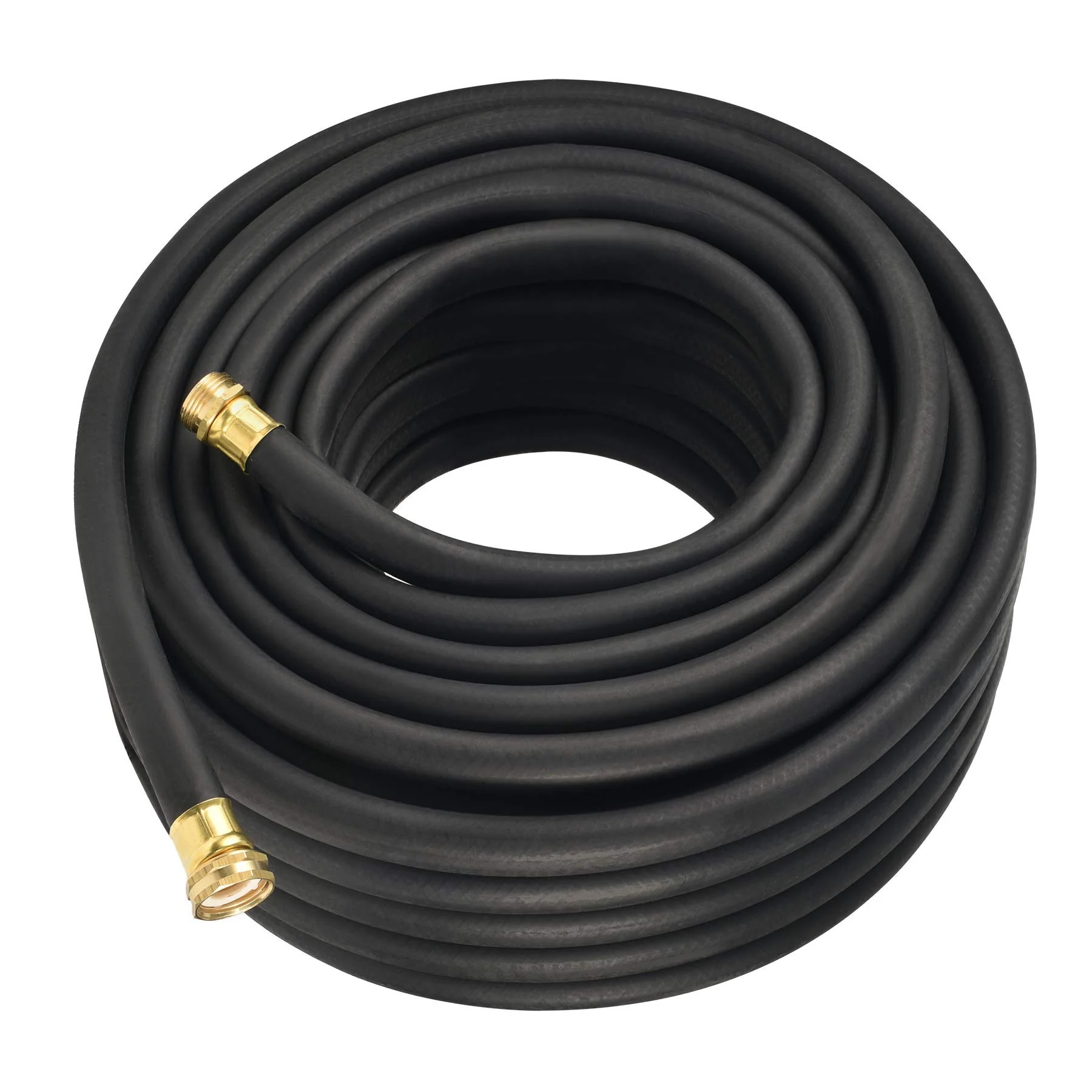 Flexon PH58100CN 5/8" x 100Ft Premium Rubber Garden Hose – Heavy-Duty, Commercial-Grade, All-Weather Flexibility, High Burst Strength, Crush-Proof Couplings, Kink-Resistant, Ideal for Landscaping and Job Sites