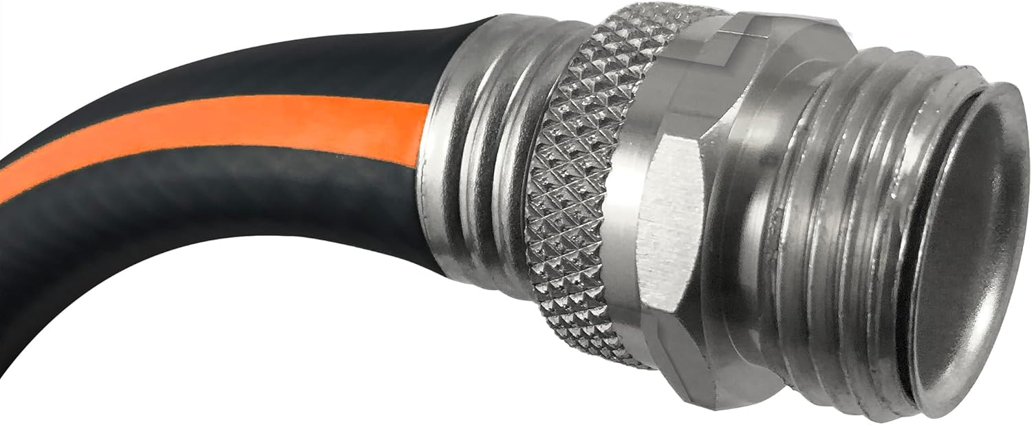 Flexon Flextreme Pro 5/8" x 50ft Performance Rubber Garden Hose – Heavy-Duty, Kink-Resistant, All-Weather Flexibility, Industrial-Grade Couplings, Durable Outdoor Watering Hose for Lawn & Garden 50 ft. - Image 7
