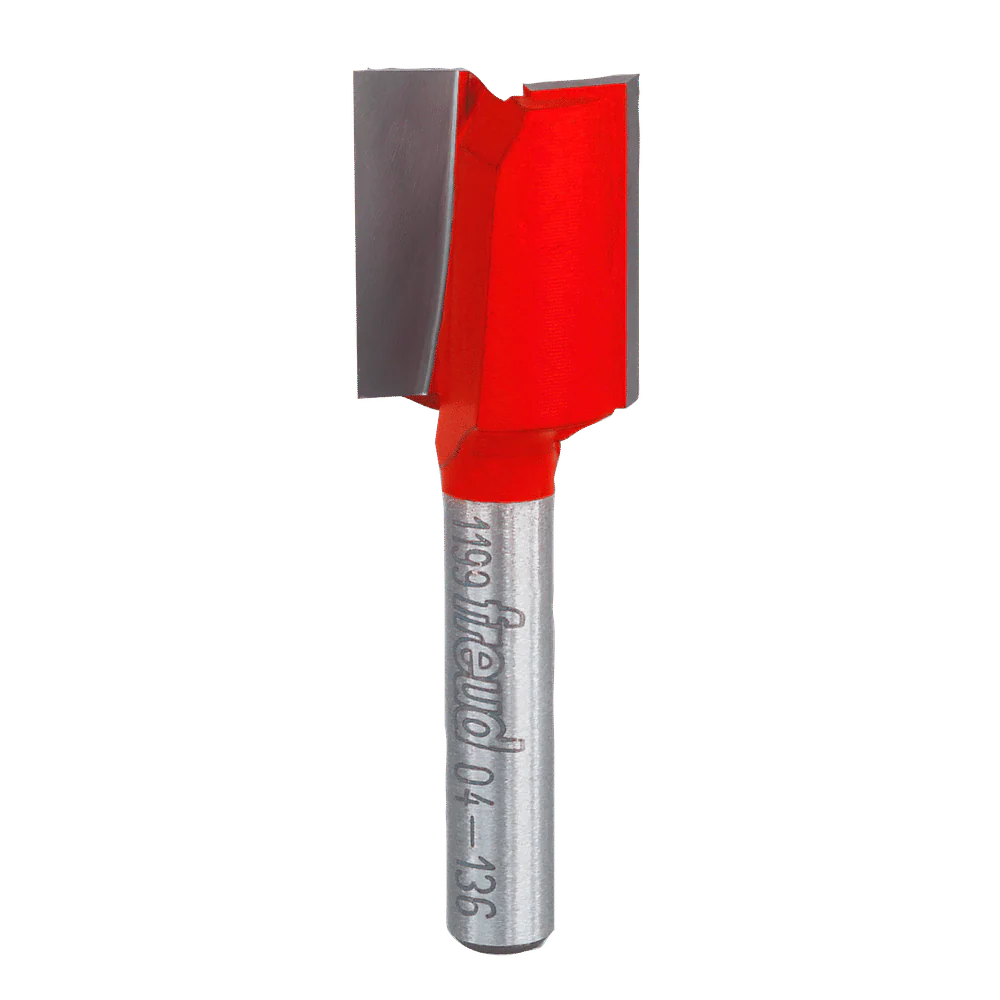 Freud 04-136 5/8" Diameter Double Flute Straight Bit with 1/4" Shank