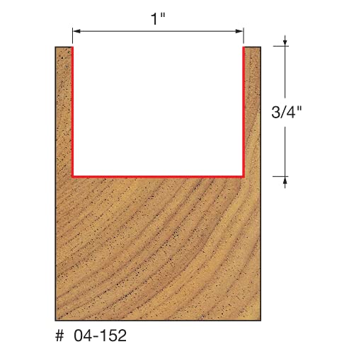 Freud 04-152 1" Diax3/4" Double Flute Straight Router Bit w/1/4" Shank - Image 2