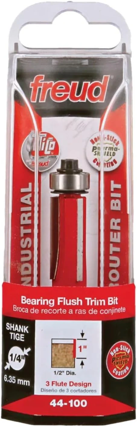 Freud 44-100 - 1/2" (Dia.) Bearing Flush Trim Bit - 1/2" Diameter, 1/2" Shank, 2-13/16" Overall Length - Image 3