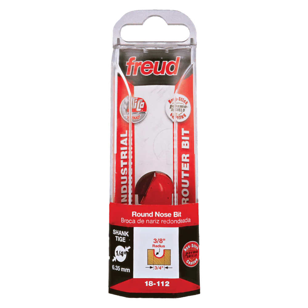 Freud 18-112 3/4" Diameter Round Nose Router Bit with 1/4" Shank - Image 3