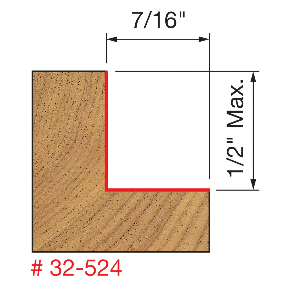 Freud 32-524 Router Bit, 1-3/8" Diameter Cutter with 1/2" Shank - Image 2