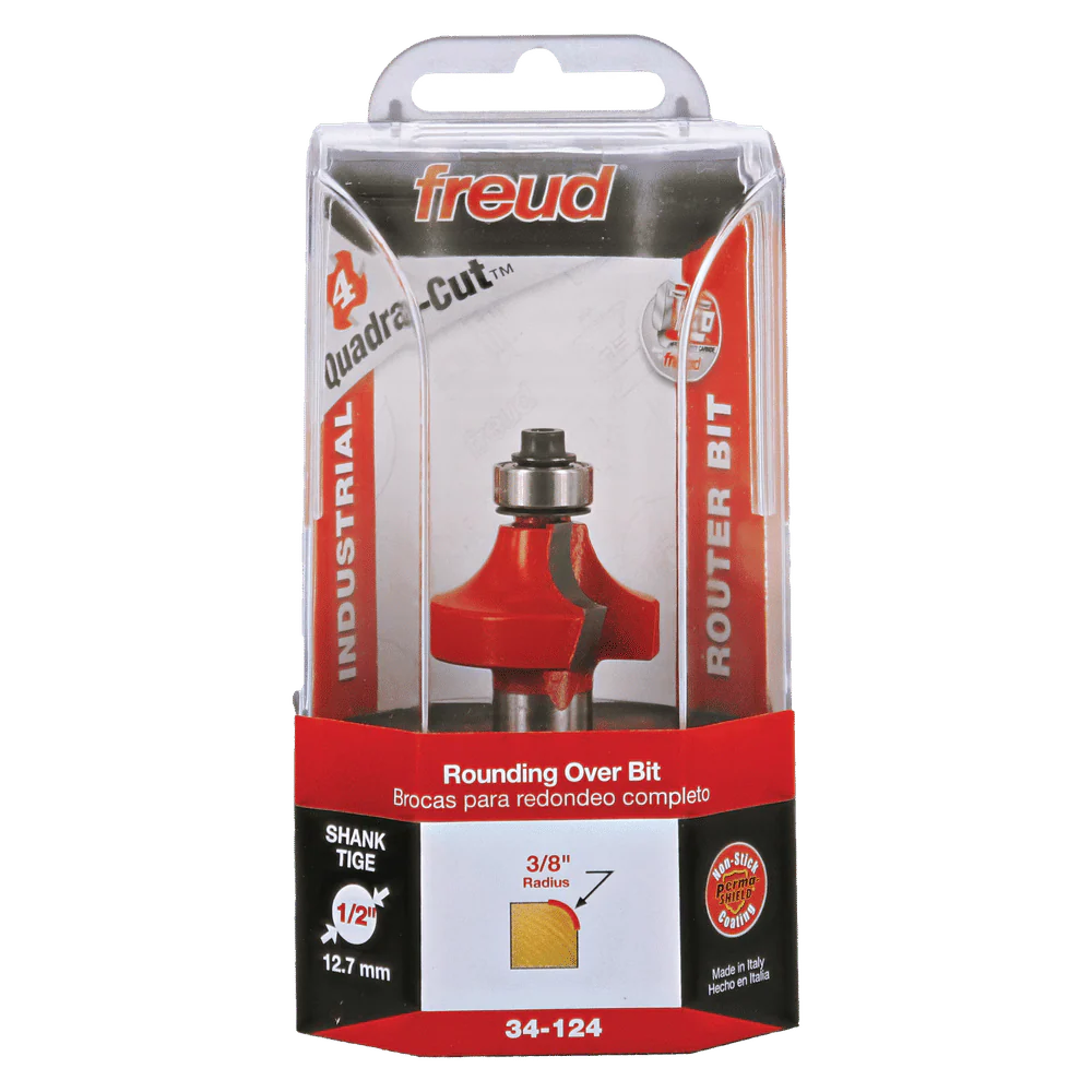 Freud 34-124 3/8" Radius Quadra-Cut Rounding Over Bit with 1/2" Shank - Image 3