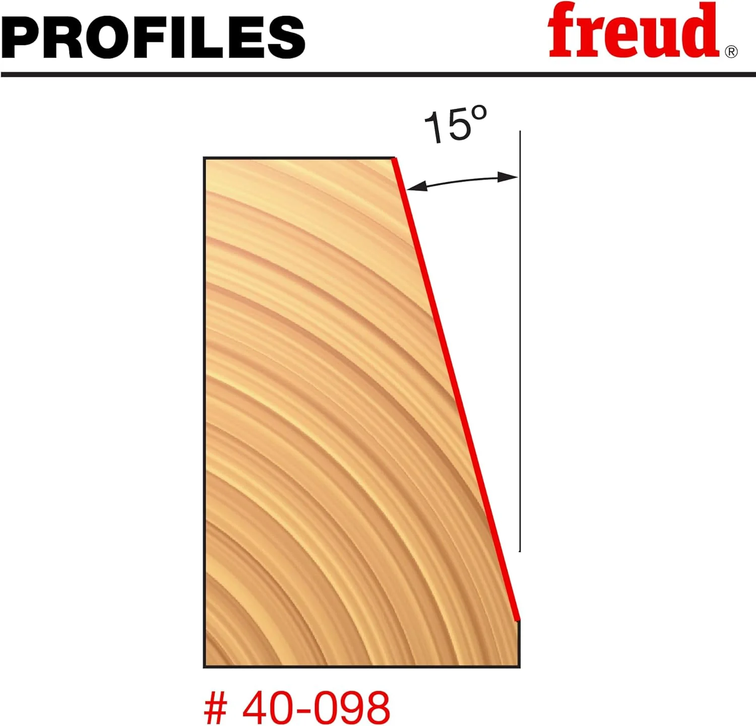 Freud 40-098 1" Diameter Chamfer Bit with 1/2" Shank - Image 3