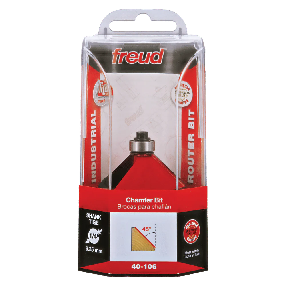 Freud 40-106 1-3/4 " Diameter Chamfer Bit with 1/4" Shank - Image 3