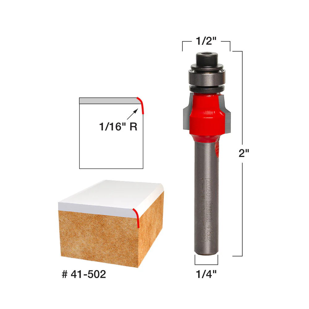 Freud 41-502 1/16" Radius Laminate Trim Bit with 1/4" Shank - Image 2
