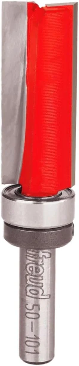 Freud Bearing Flush Trim Bit - Ideal for Trimming Laminates & Pattern Routing - 1/2" Diameter, 1/4" Shank, 2-1/2" Overall Length - 50-101 One Size 1/2-Inch Diameter Top Bearing Flush Trim Router Bit with 1/4-Inch Shank - Image 2