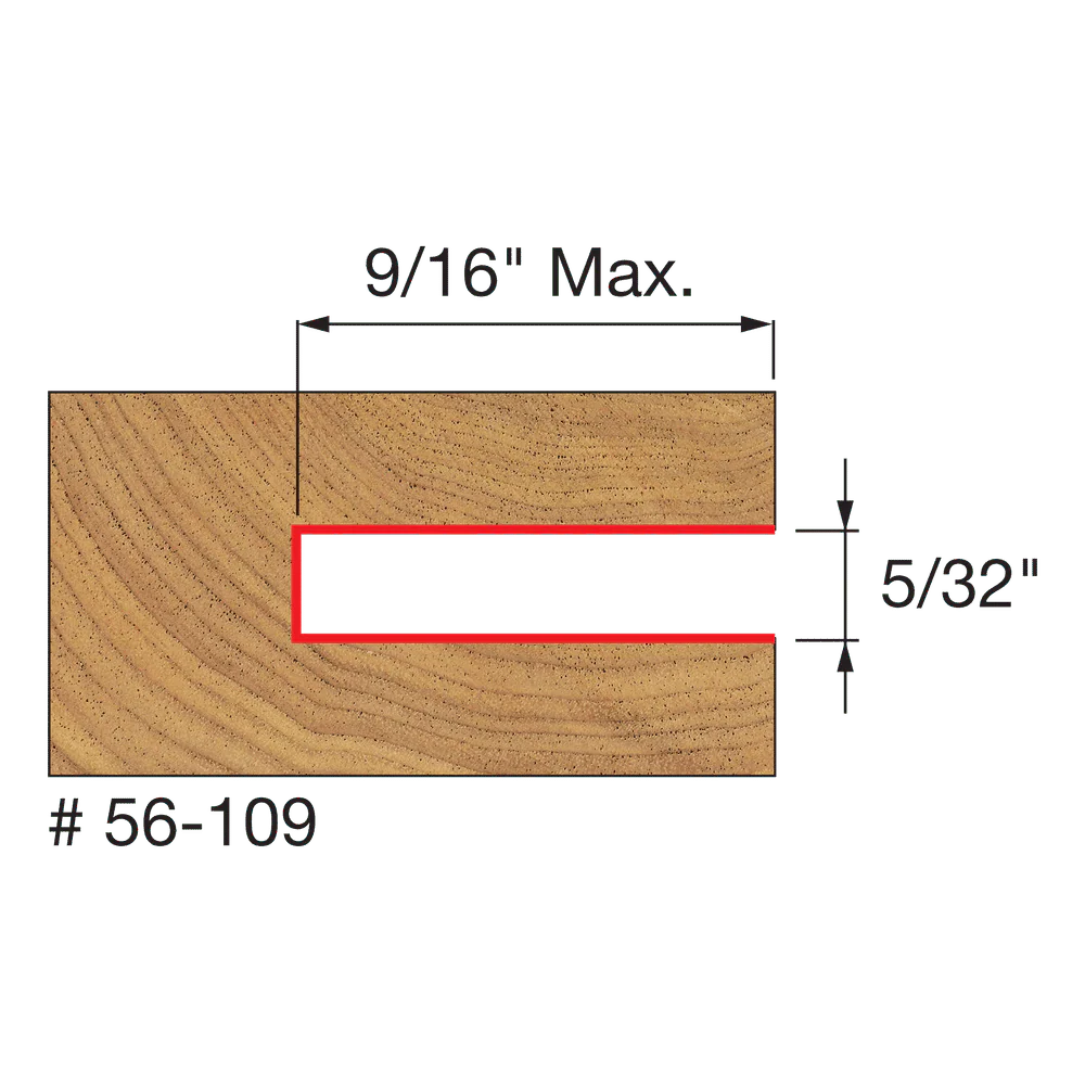 Freud 56-109 9/16" Depth x 5/32" Slot Three Wing Slotting Cutter - Image 2