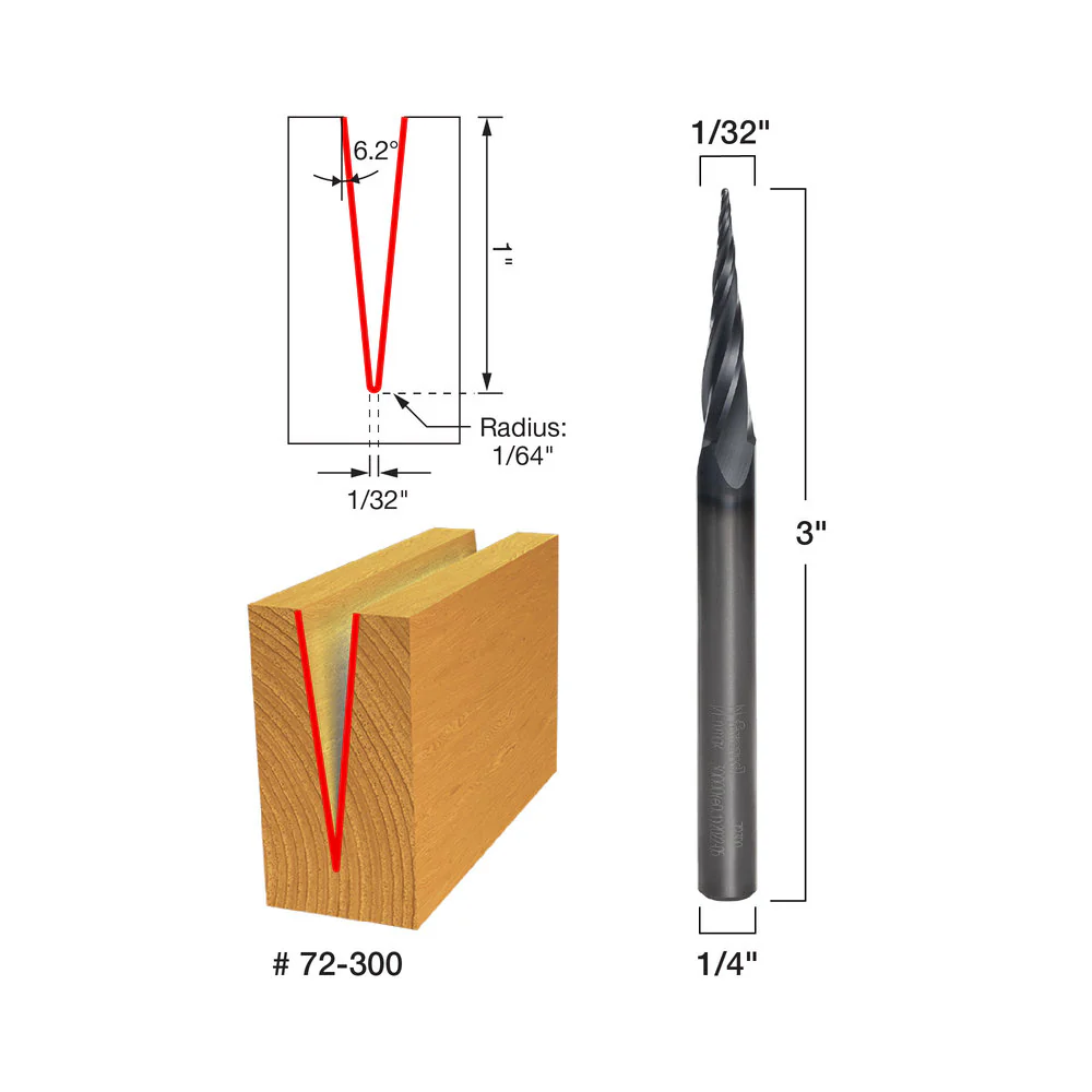 Freud 72-300 6.2" x 1/32" Tapered Ball Tip - Image 2