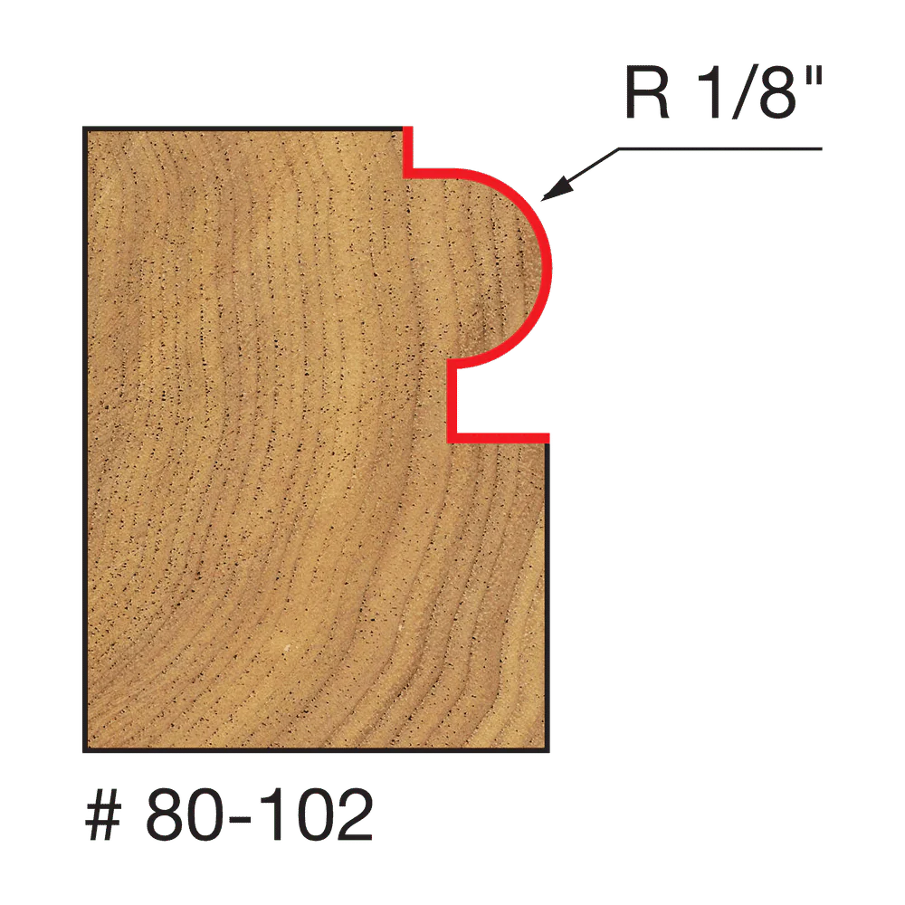 Freud 80-102 1/8" Radius Traditional Beading Bit with 1/4" Shank - Image 2