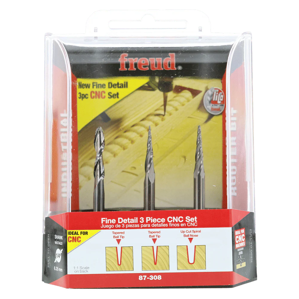 Freud 87-308 3-Piece CNC Fine Detail Router Bit Set - Image 2