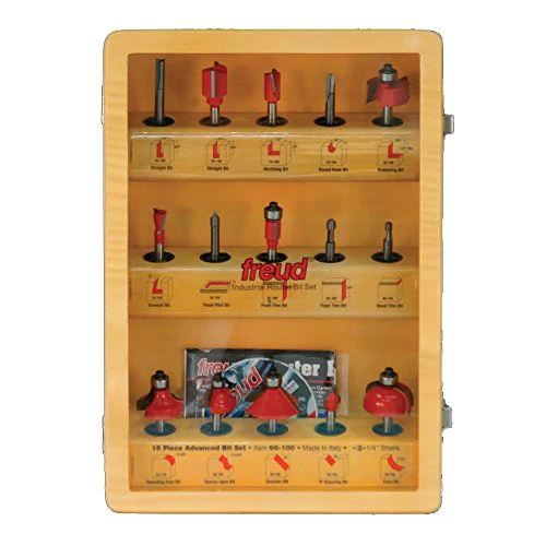 Freud Router Bit Set with 1/4-Inch Shank