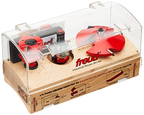 Freud 3-Piece Cabinet Bit Set with 99-515 and 99-260 Rail and Style Bits