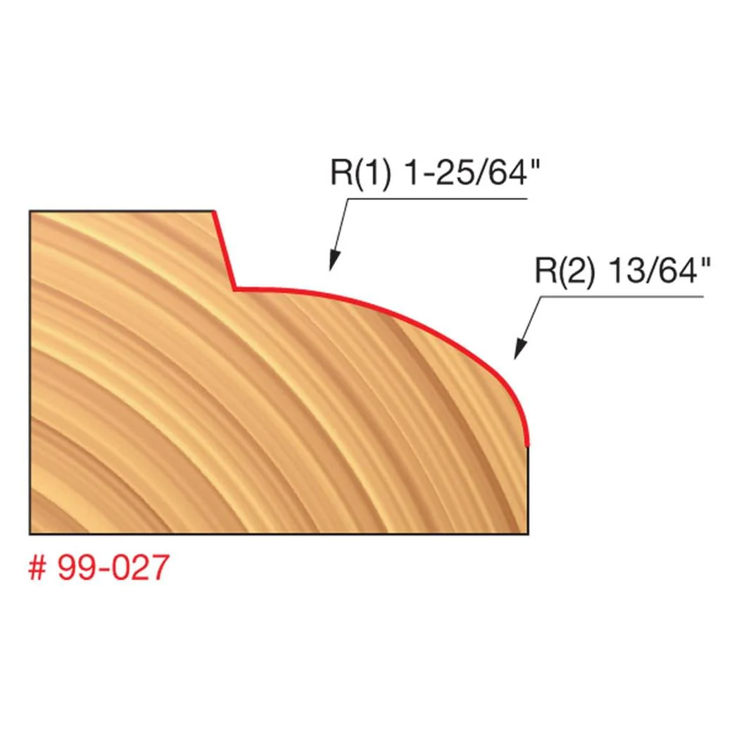 Freud 2-19/32 In. (Dia.) Quadra-Cut Table Edge & Handrail Bit with 1/2 In. Shank - Image 2