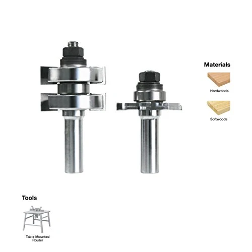 Freud 1-3/4 In. (Dia.) Adjustable Tongue & Groove Bit Set with 1/2 In. Shank - Image 3