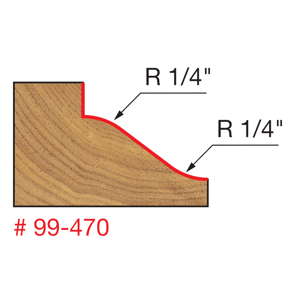 Freud 99-470 1-1/2" Diameter Reversible Wainscoting Bit with 1/2" Shank - Image 2