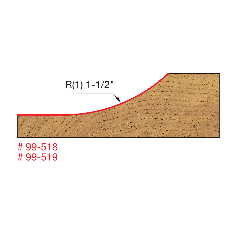 Freud 99-518 3-1/2" Diameter Raised Panel Bit with 1/2" Shank - Image 2