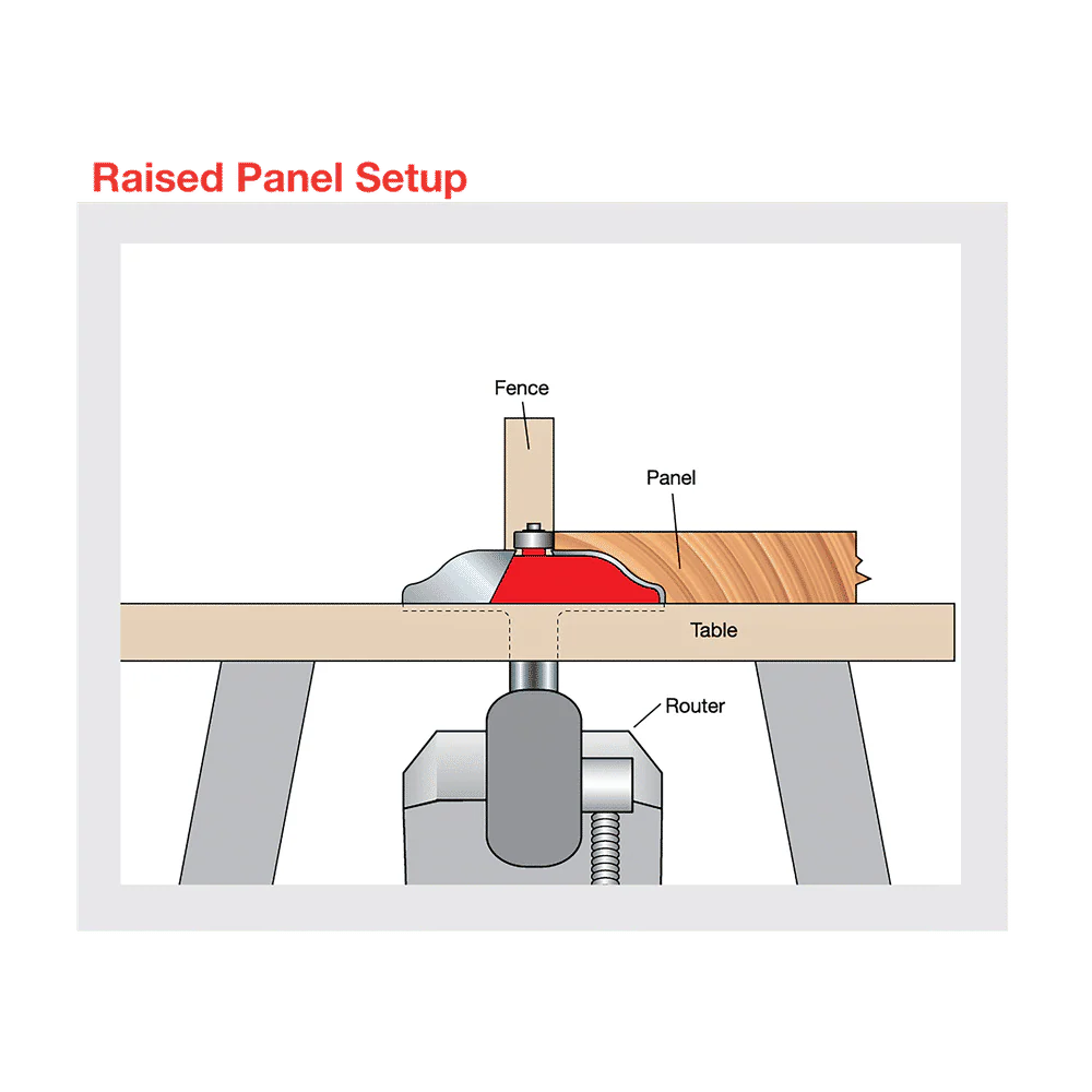 Freud 99-518 3-1/2" Diameter Raised Panel Bit with 1/2" Shank - Image 5