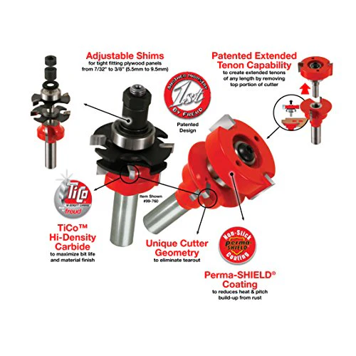 Freud 1-11/16 In. (Dia.) Premier Adjustable Rail & Stile Bit with 1/2 In. Shank - Image 7
