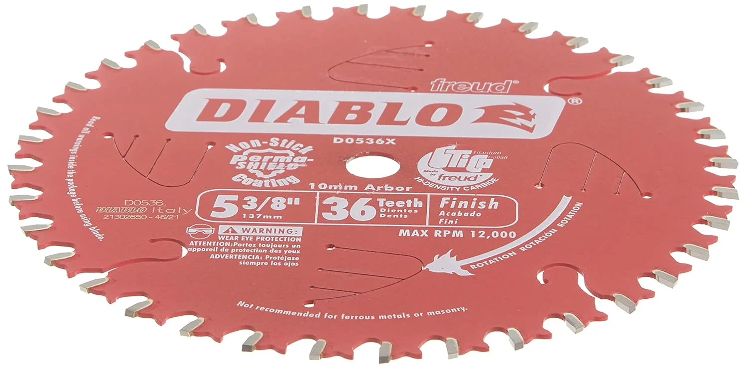 Freud D0536X Diablo 5-3/8-Inch 36 Tooth ATB Finish Cordless Trim Saw Blade - Image 3
