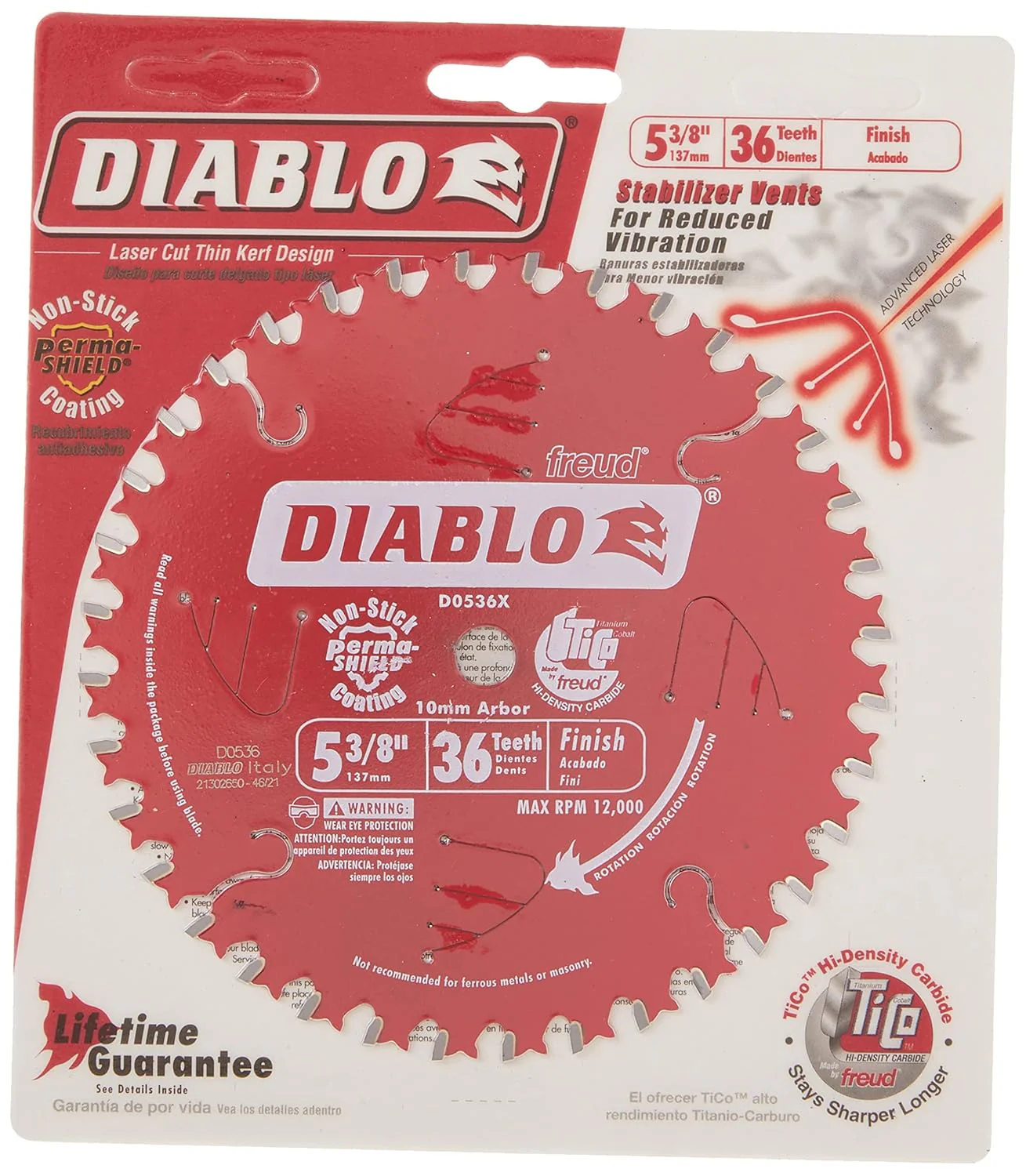 Freud D0536X Diablo 5-3/8-Inch 36 Tooth ATB Finish Cordless Trim Saw Blade - Image 5
