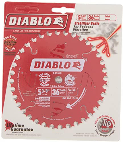 Diablo 5-3/8 in. x 36 Tooth Finish Trim Saw Blade - Image 2