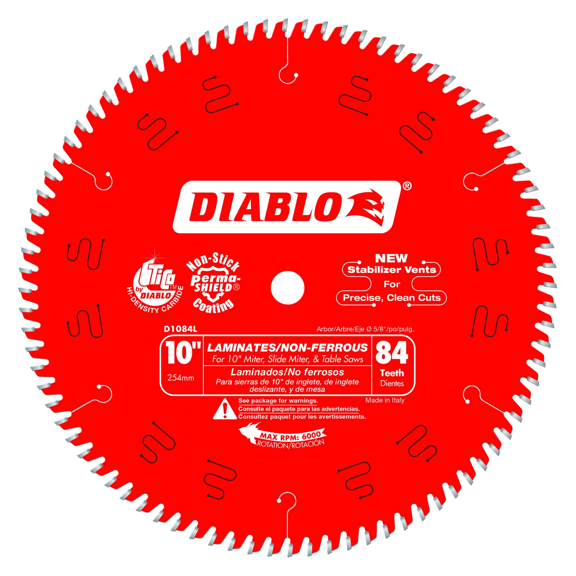 Diablo 10" x 84-Teeth Saw Blade for Laminates & Non-Ferrous Metal