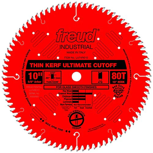 Freud 10in Thin Kerf Ultimate Cut-Off Blade with Perma-SHIELD Coating