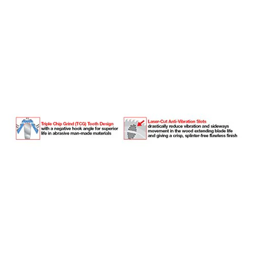 Freud LU97M010 10-Inch 80 Tooth TCG Double Sided Laminate and Melamine Cutting Saw Blade with 5/8-Inch Arbor - Image 7