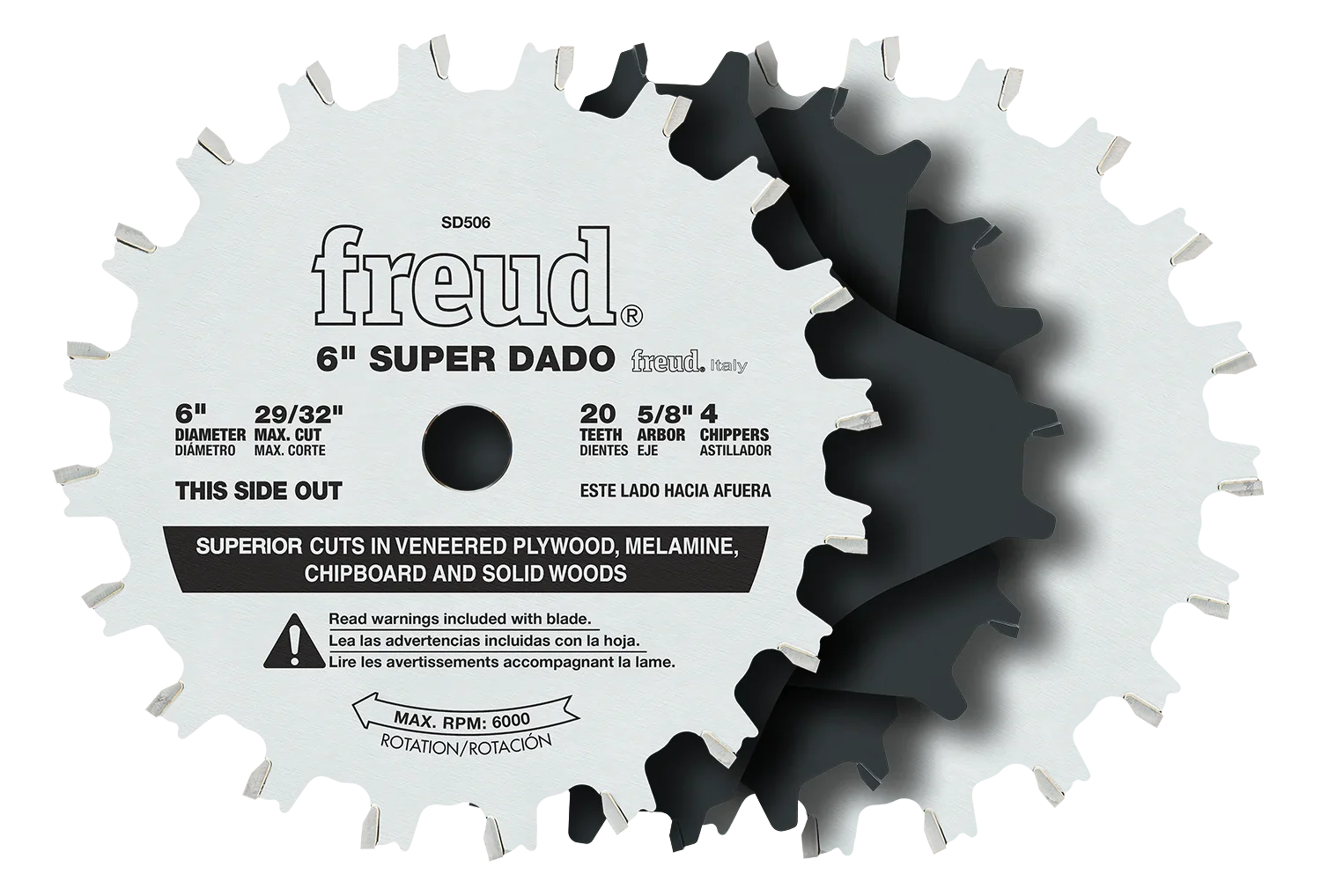 Freud (SD506) 6" Super Dado Sets, Multi, One Size