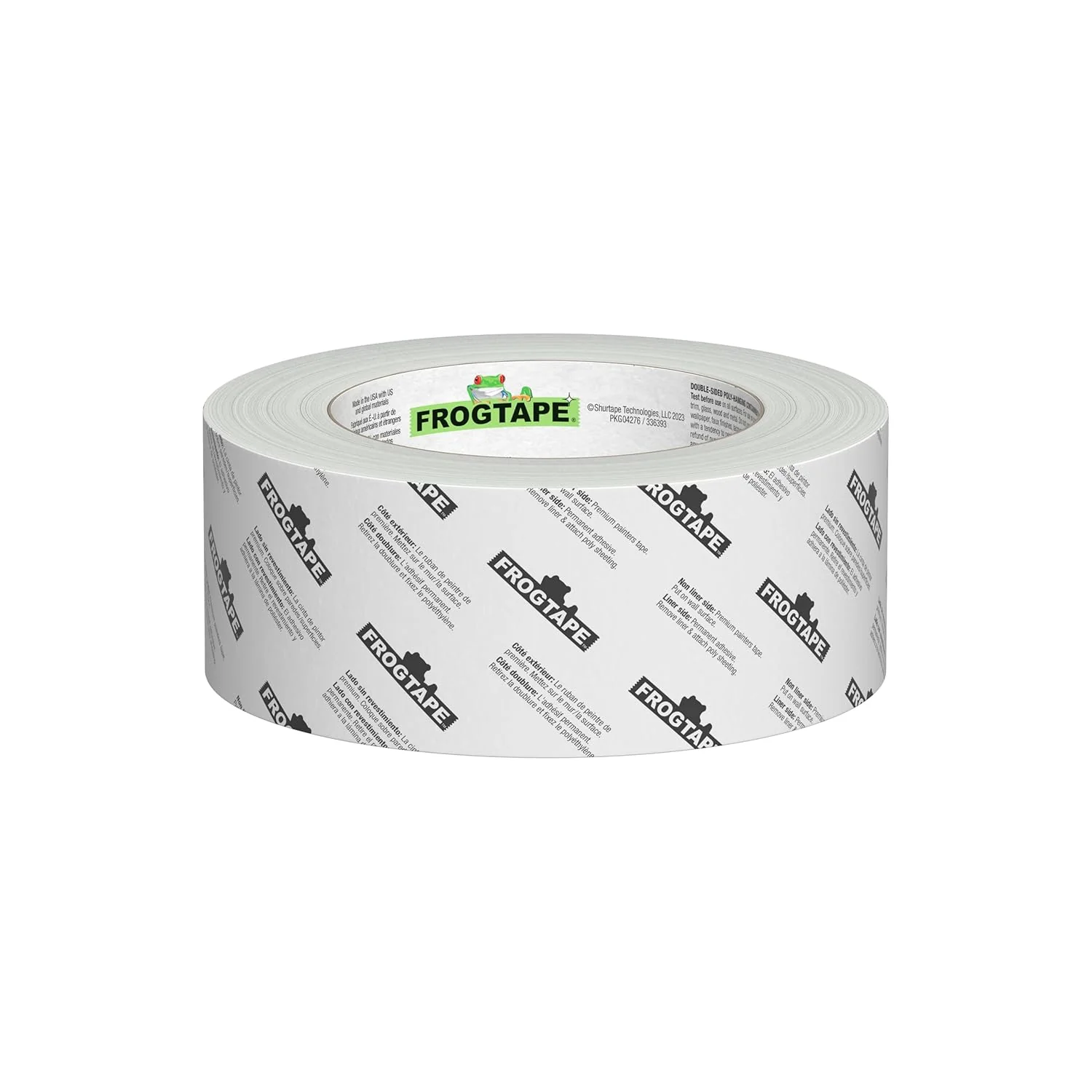 FrogTape DS 154 Premium Grade, Double-Sided Poly-Hanging Containment Tape, Sticks to Plastic Sheets, for Remodeling and Remediation, 48mm x 25yds, Natural, 1 Roll (105777) - Image 4