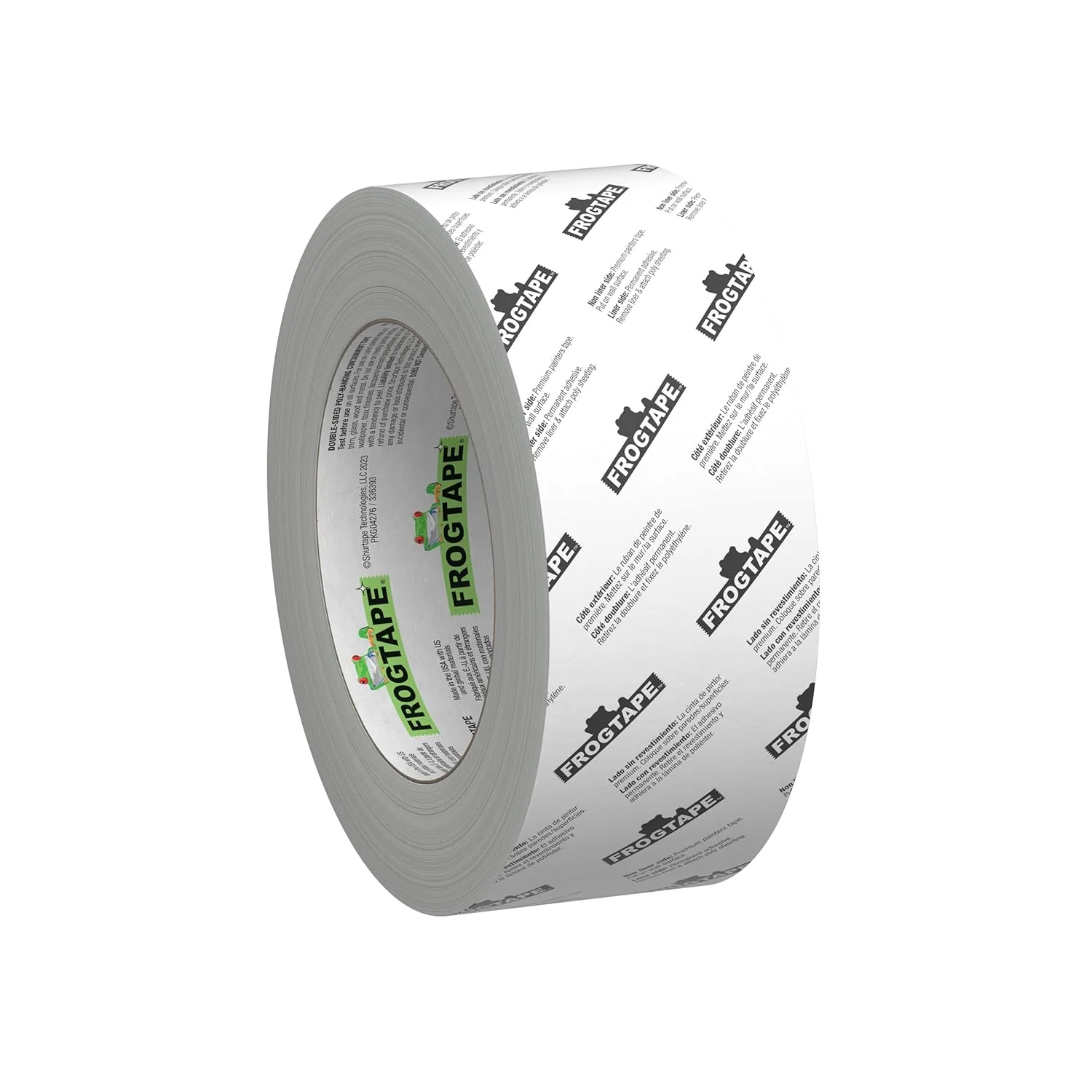 FrogTape DS 154 Premium Grade, Double-Sided Poly-Hanging Containment Tape, Sticks to Plastic Sheets, for Remodeling and Remediation, 48mm x 25yds, Natural, 1 Roll (105777) - Image 6
