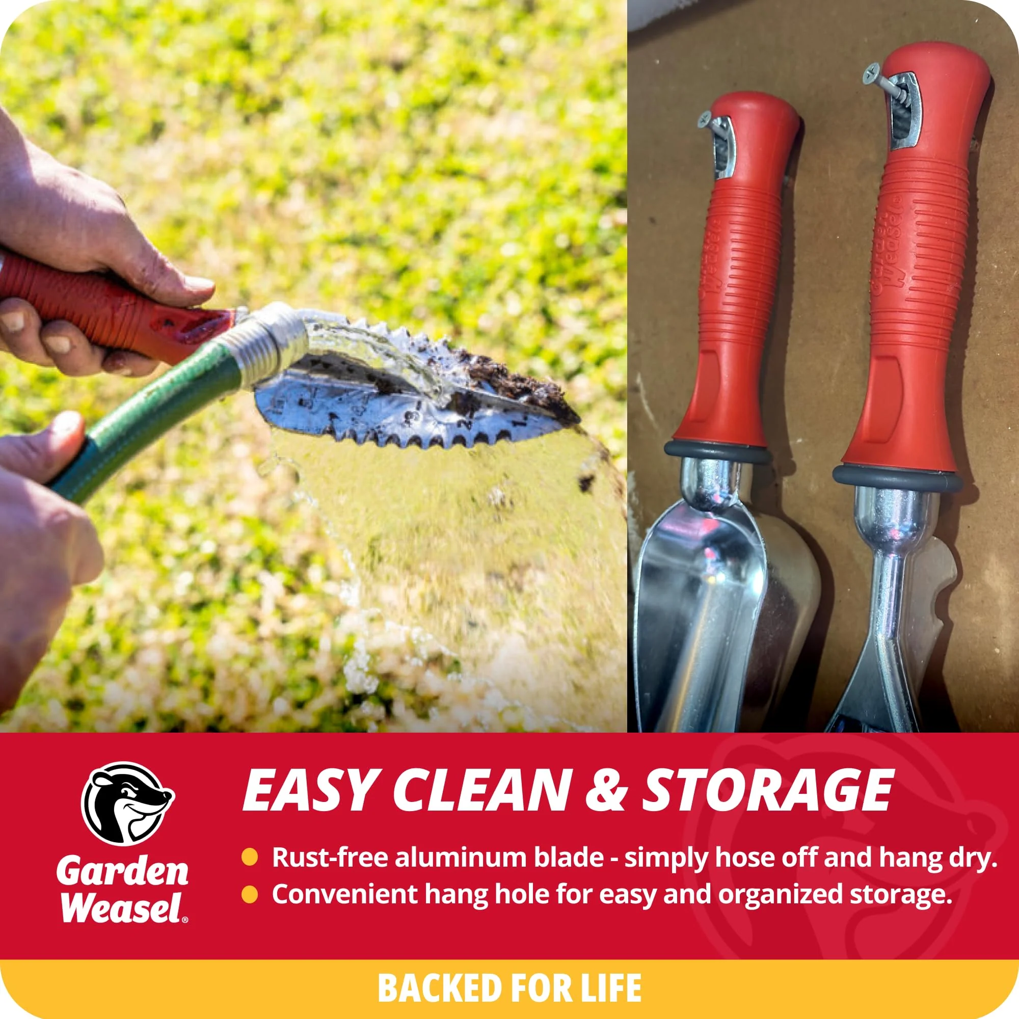 Garden Weasel Multi-Use Transplanter | Dig, Cultivate, Plant, Weed | Planting and Gardening Hand Digging Tool, Heavy Duty Trowel, Mini Gardening Shovel - Image 7