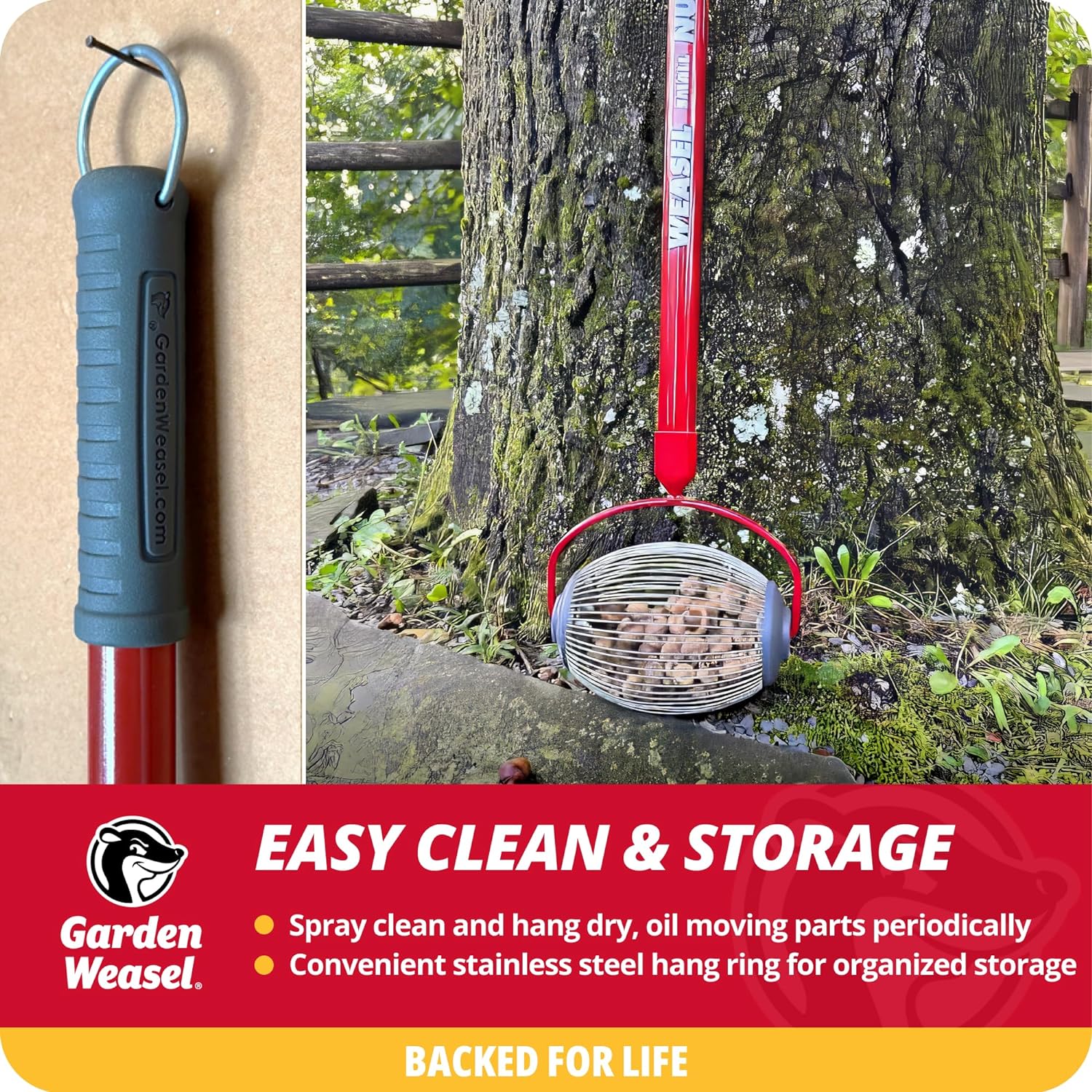Garden Weasel Nut Gatherer - Nut Collector and Picker Upper Roller - Image 4