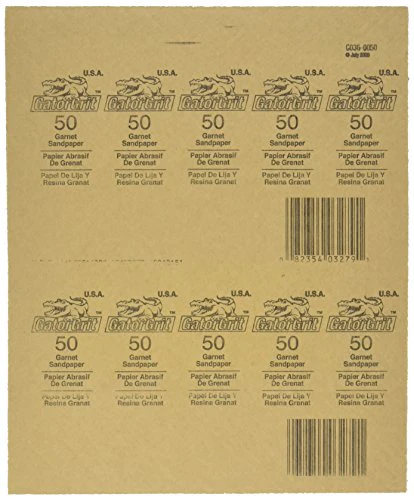 Gator 9" x 11" Bare Wood Sanding Sheets, 50 Grit, 25 Pack