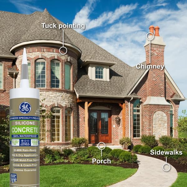 GE Supreme Paintable Silicone Caulk for Kitchen & Bathroom, White, 9.5 fl oz Cartridge, 100% Waterproof Silicone Sealant, 7X Stronger Adhesion, Shrink & Crack Proof (Pack of 12) - Image 4