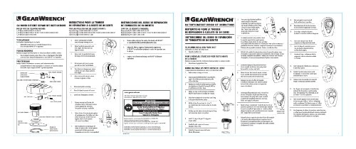 GEARWRENCH 1/2" Drive 84 Tooth Non-Quick Release Ratchet Repair Kit - 81339F - Image 2