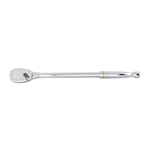 GEARWRENCH 1/2" Drive 90 Tooth Long Handle Dual Material Teardrop Ratchet 16-1/2" - 81361T, Multi, One Size - Image 4