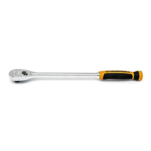 GEARWRENCH 1/2" Drive 90 Tooth Long Handle Dual Material Teardrop Ratchet 16-1/2" - 81361T, Multi, One Size - Image 8
