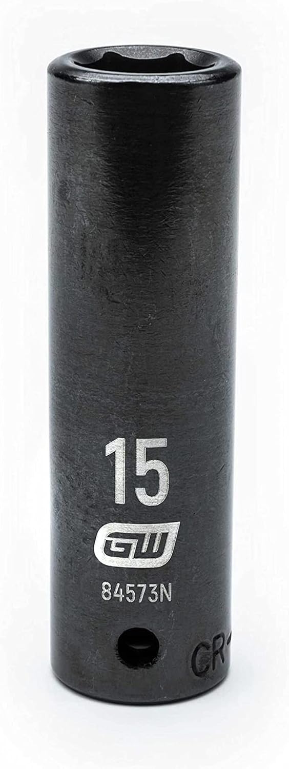 GEARWRENCH (84573N) 1/2" Drive Deep Impact Metric Socket 15mm, 6 Point - Image 2