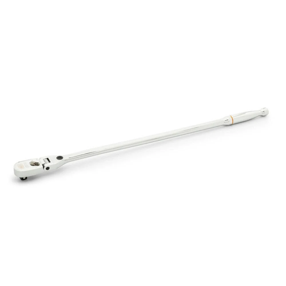GEARWRENCH 1/2" Drive 120XP Locking Flex Head Ratchet with Full Polish Grip - 25" Length - 81376 - Image 3