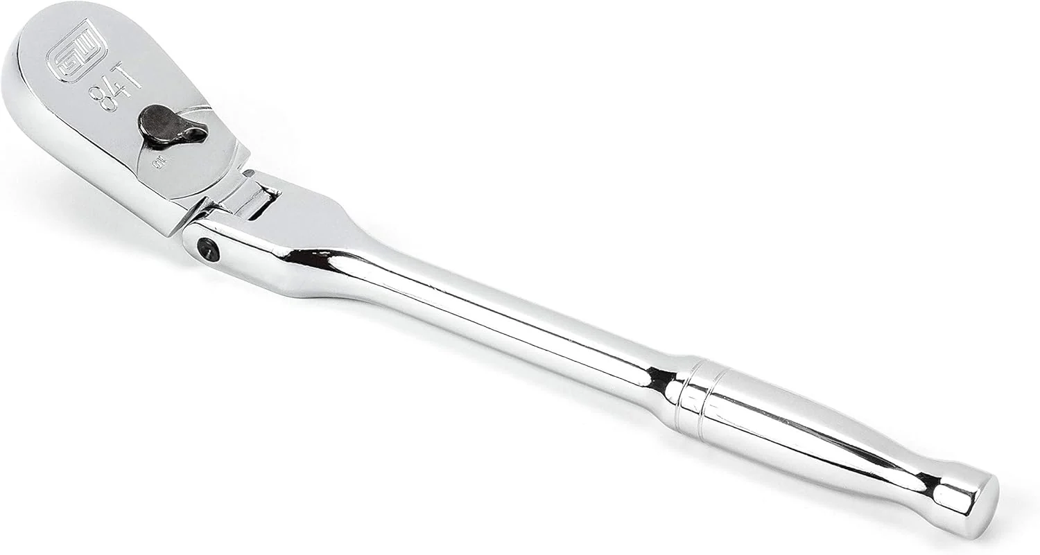 GEARWRENCH 81012A-07 1/4" Drive 84 Tooth Flex Head Teardrop Ratchet 7" - Image 2