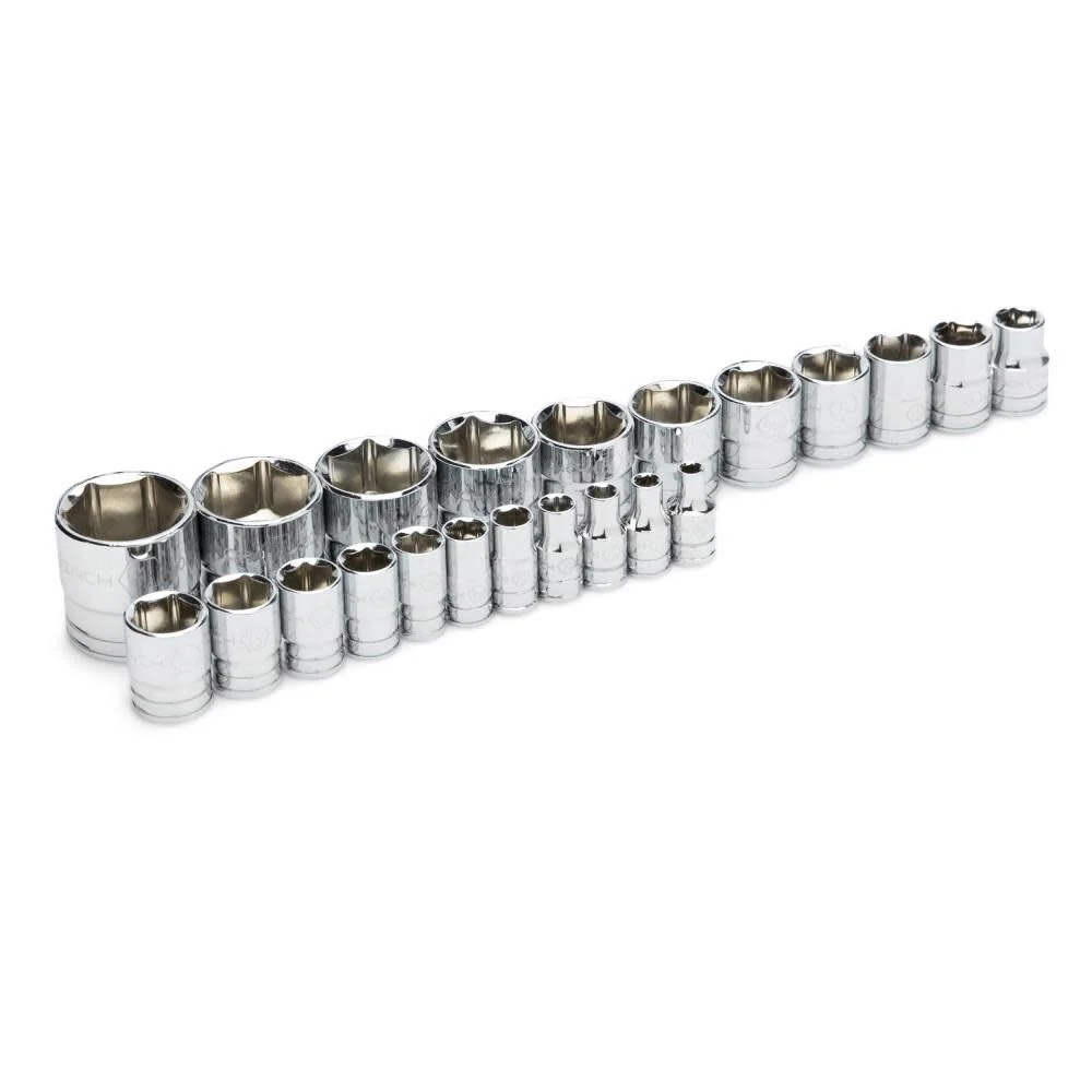 GEARWRENCH 1/4in, 3/8in Drive 6 Point SAE Standard & Deep Mechanics Tool Set 47 Piece - Image 4