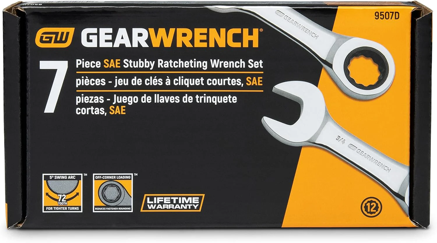 GEARWRENCH (89119) 10 Pc. Ratcheting Crowfoot Wrench Set, Metric - Image 7